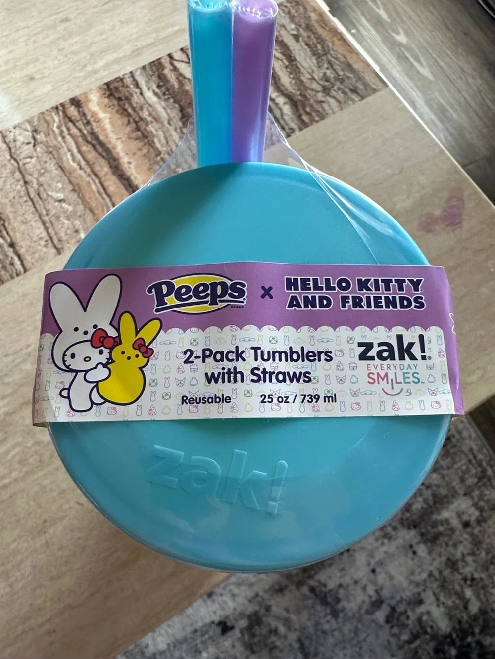 Hello Kitty & Friends Tumblers with Lid 2 pack